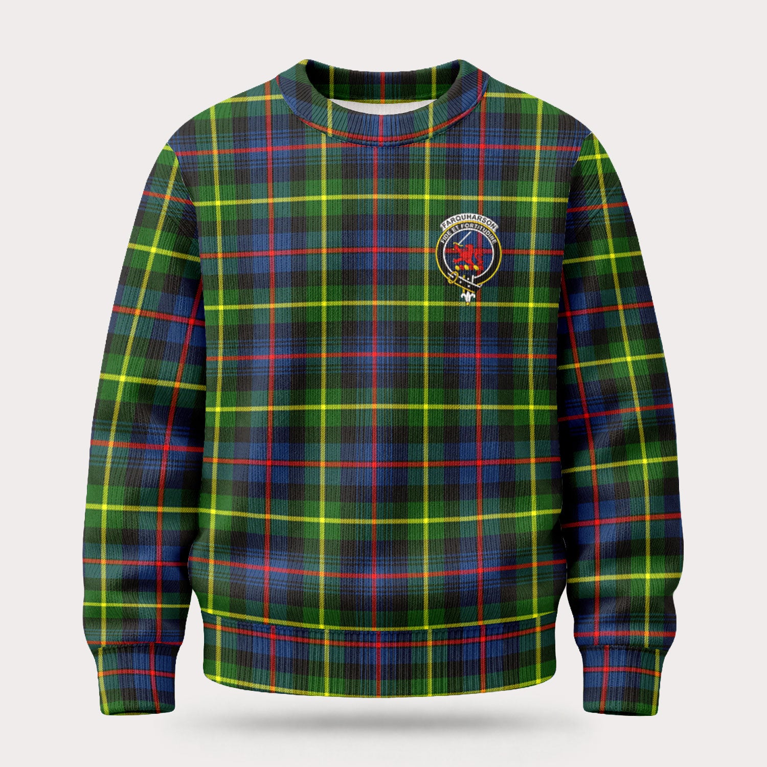 Farquharson Modern Tartan Crest Sweater