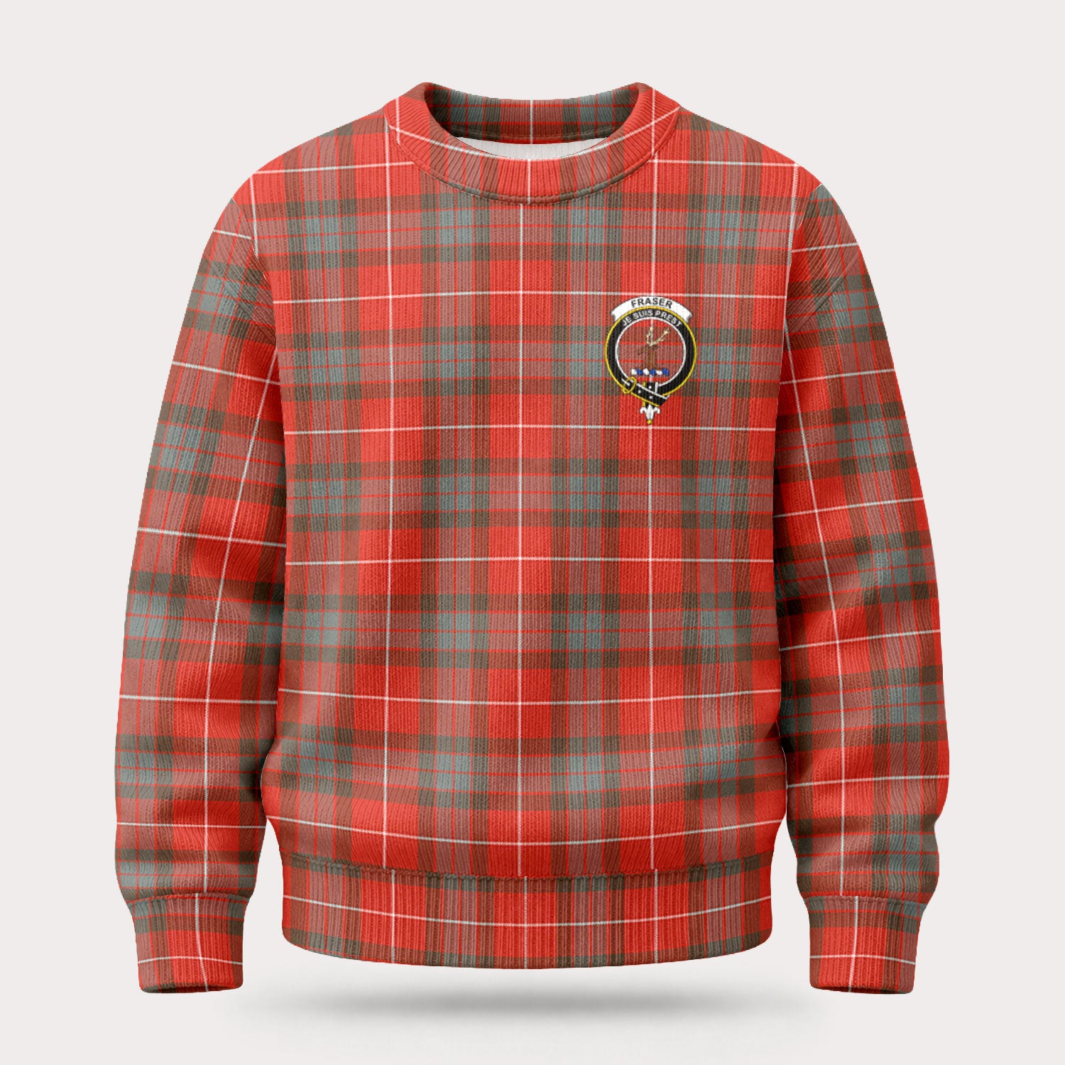 Fraser (of Lovat) Weathered Tartan Crest Sweater