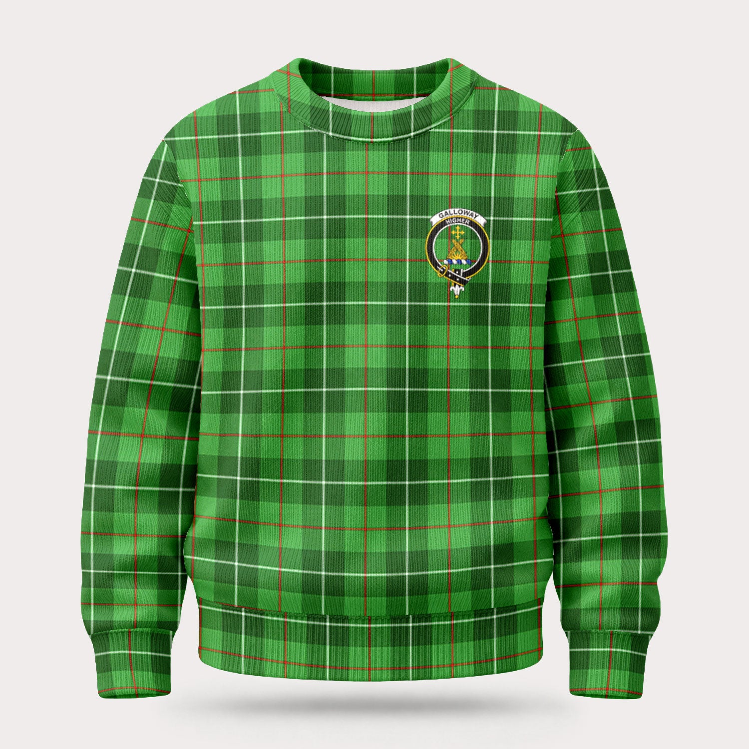 Galloway District Tartan Crest Sweater