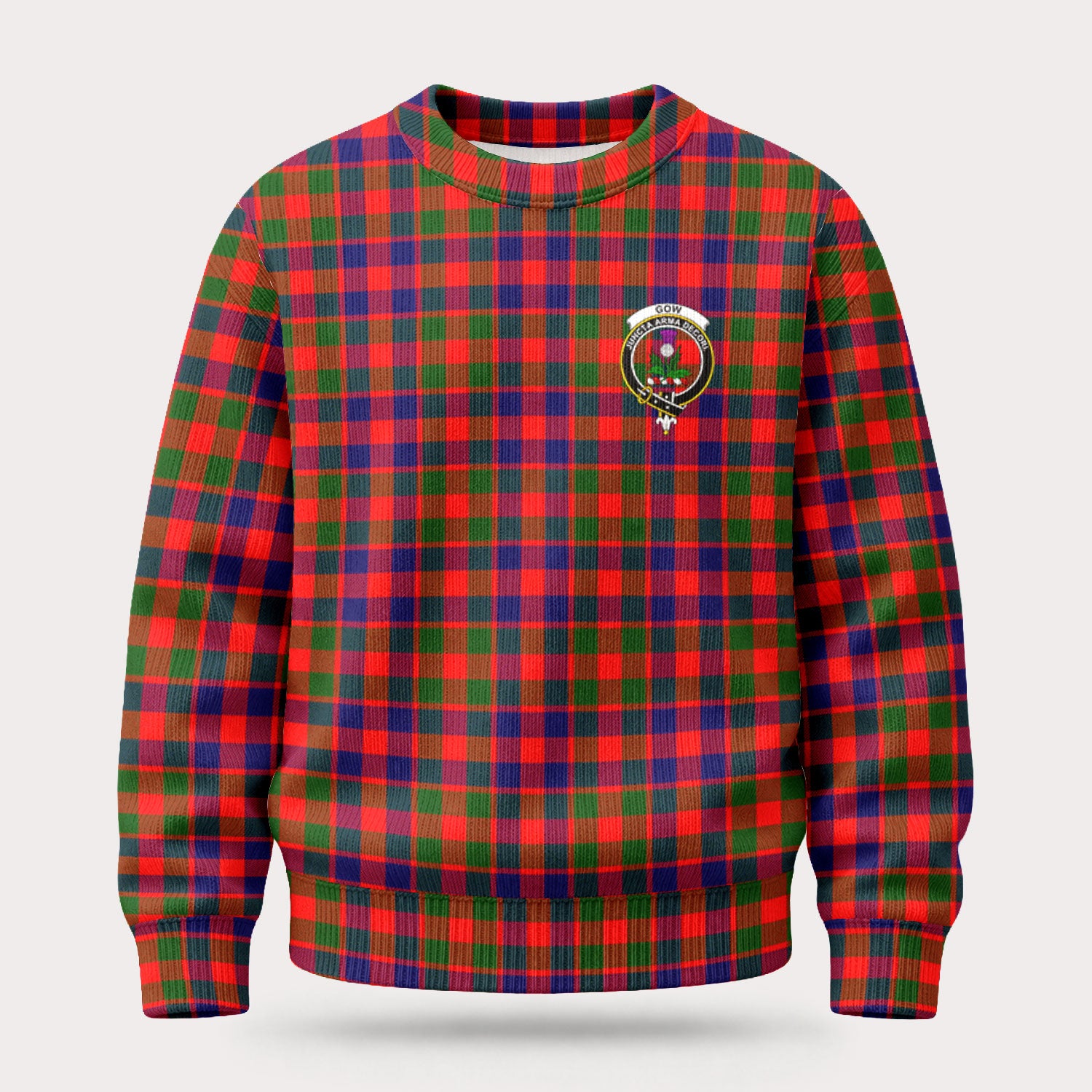 Gow (of Skeoch) Tartan Crest Sweater