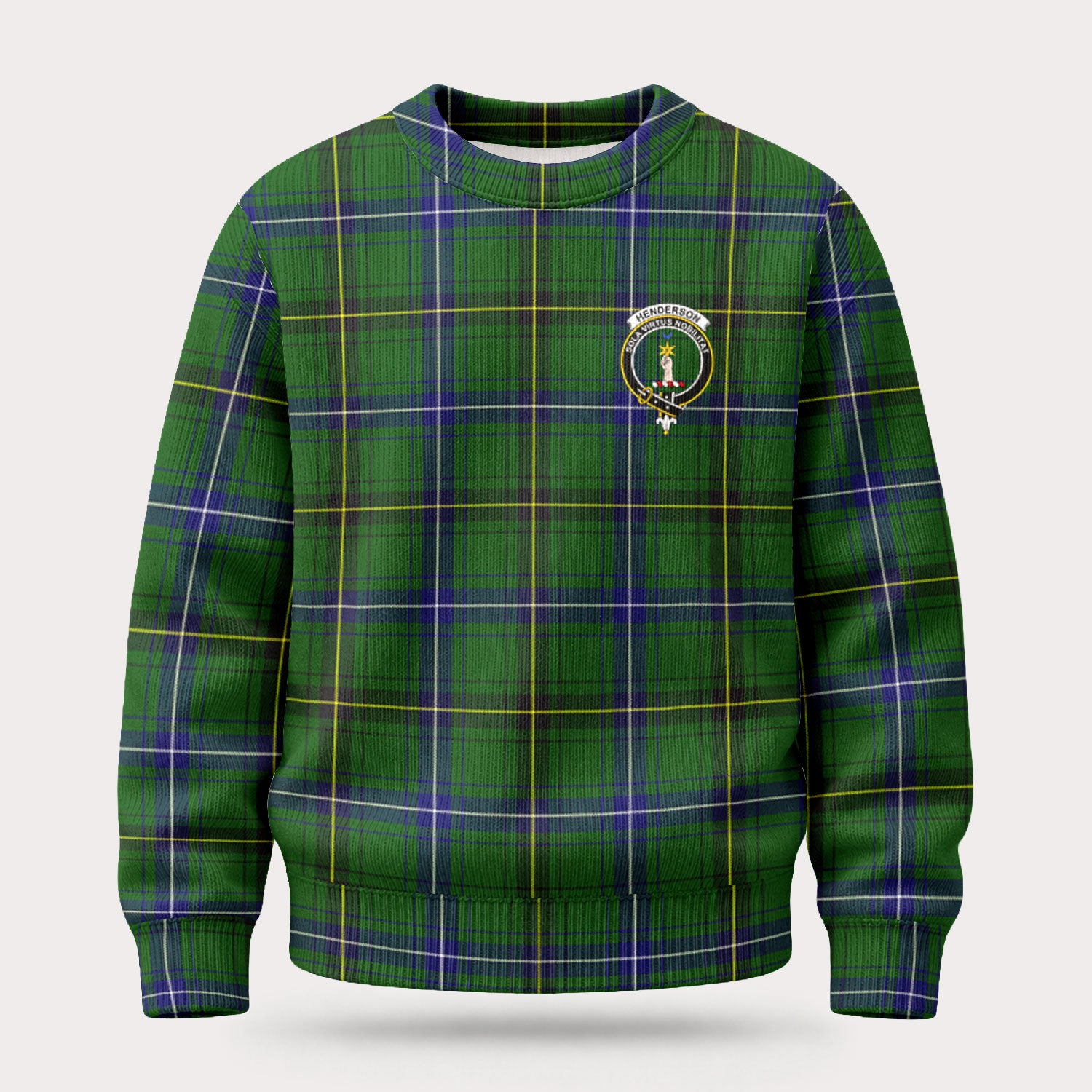 Henderson Modern Tartan Crest Sweater