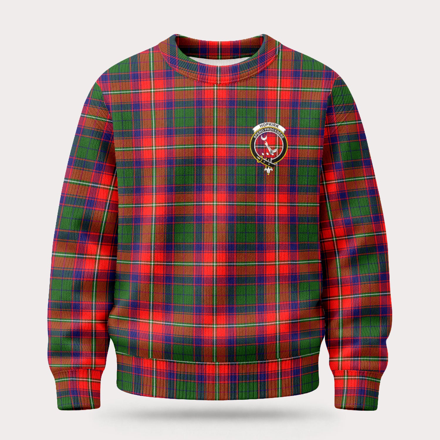 Hopkirk Tartan Crest Sweater