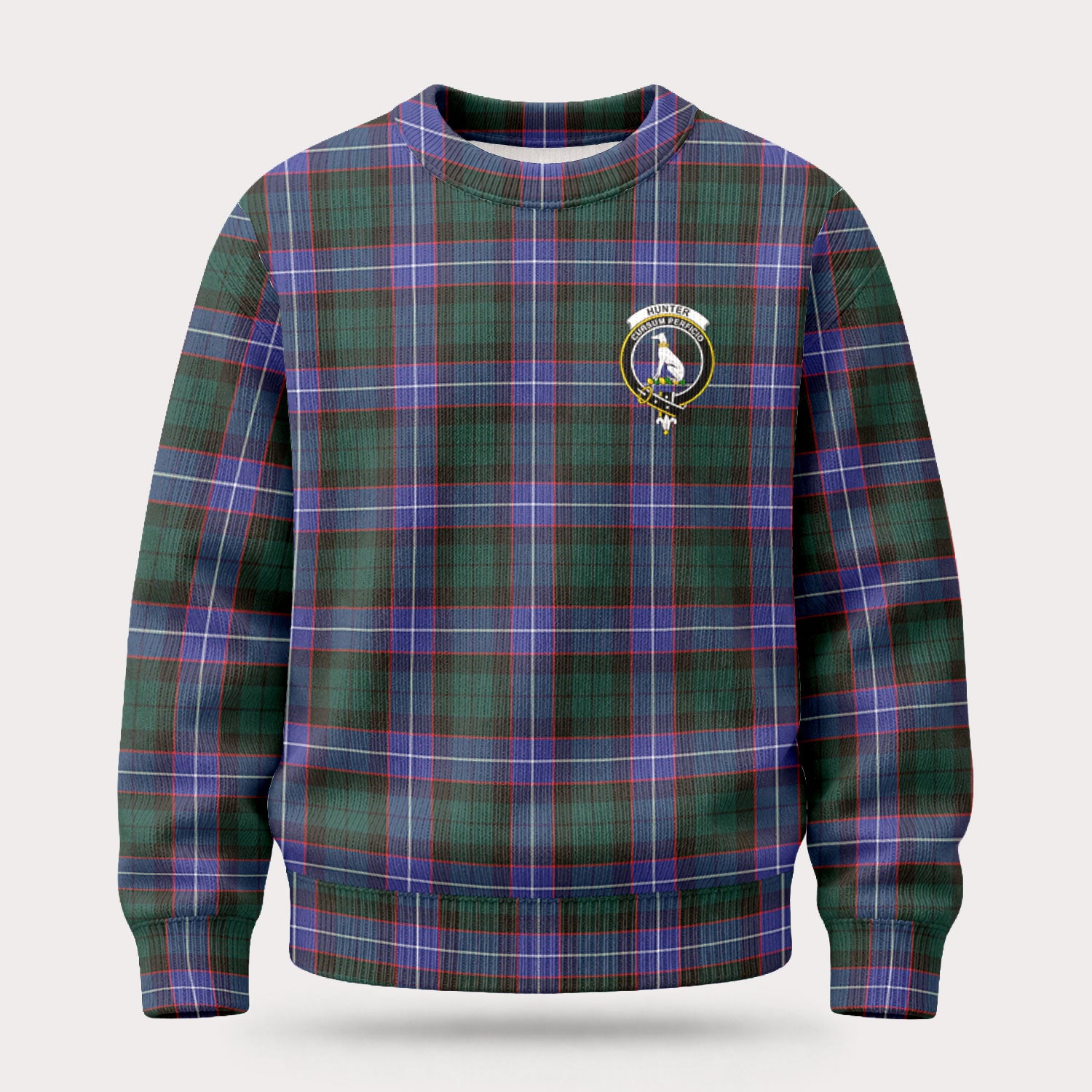 Hunter Modern Tartan Crest Sweater