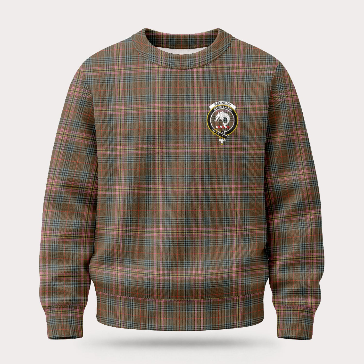 Kennedy Weathered Tartan Crest Sweater