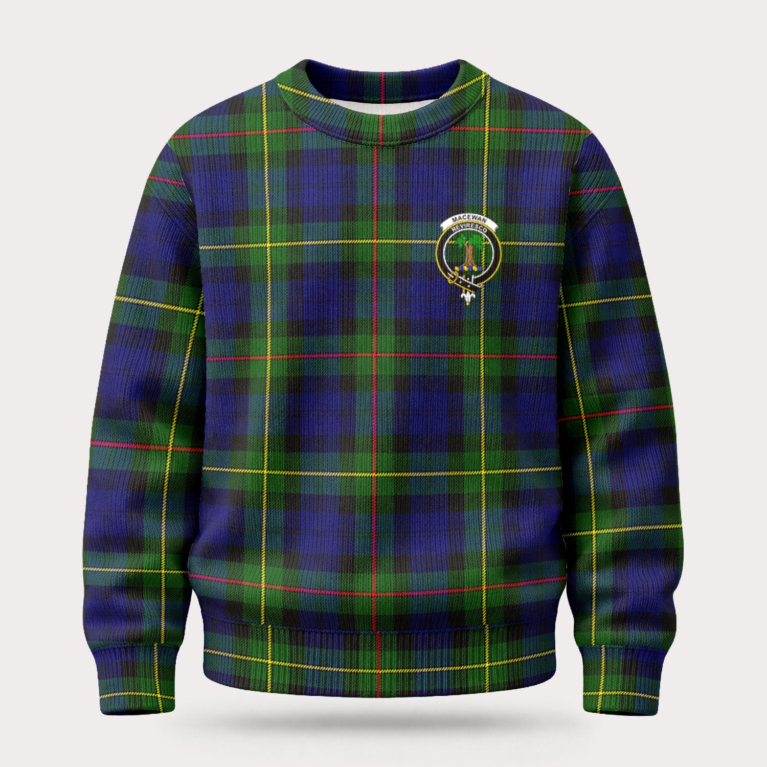 MacEwan Modern Tartan Crest Sweater