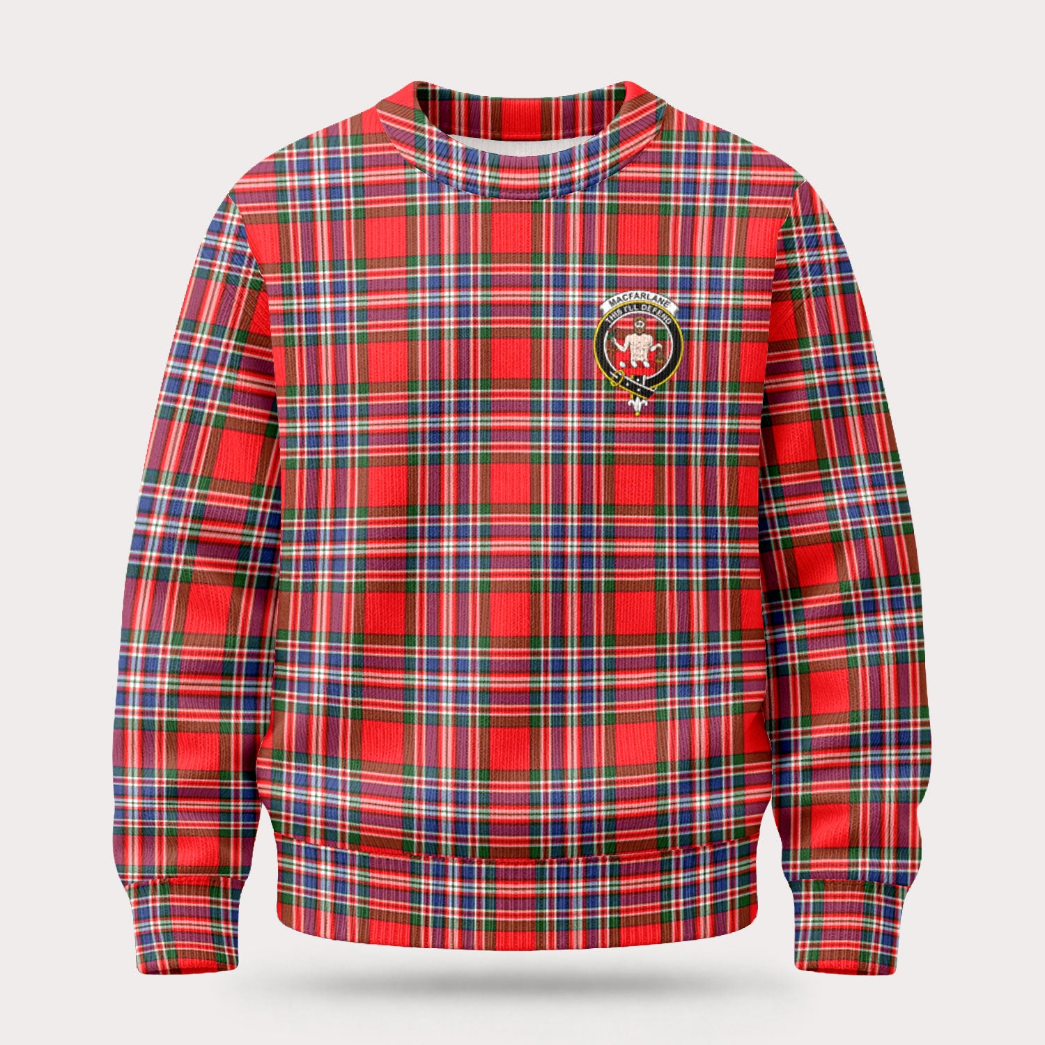 MacFarlane Modern Tartan Crest Sweater