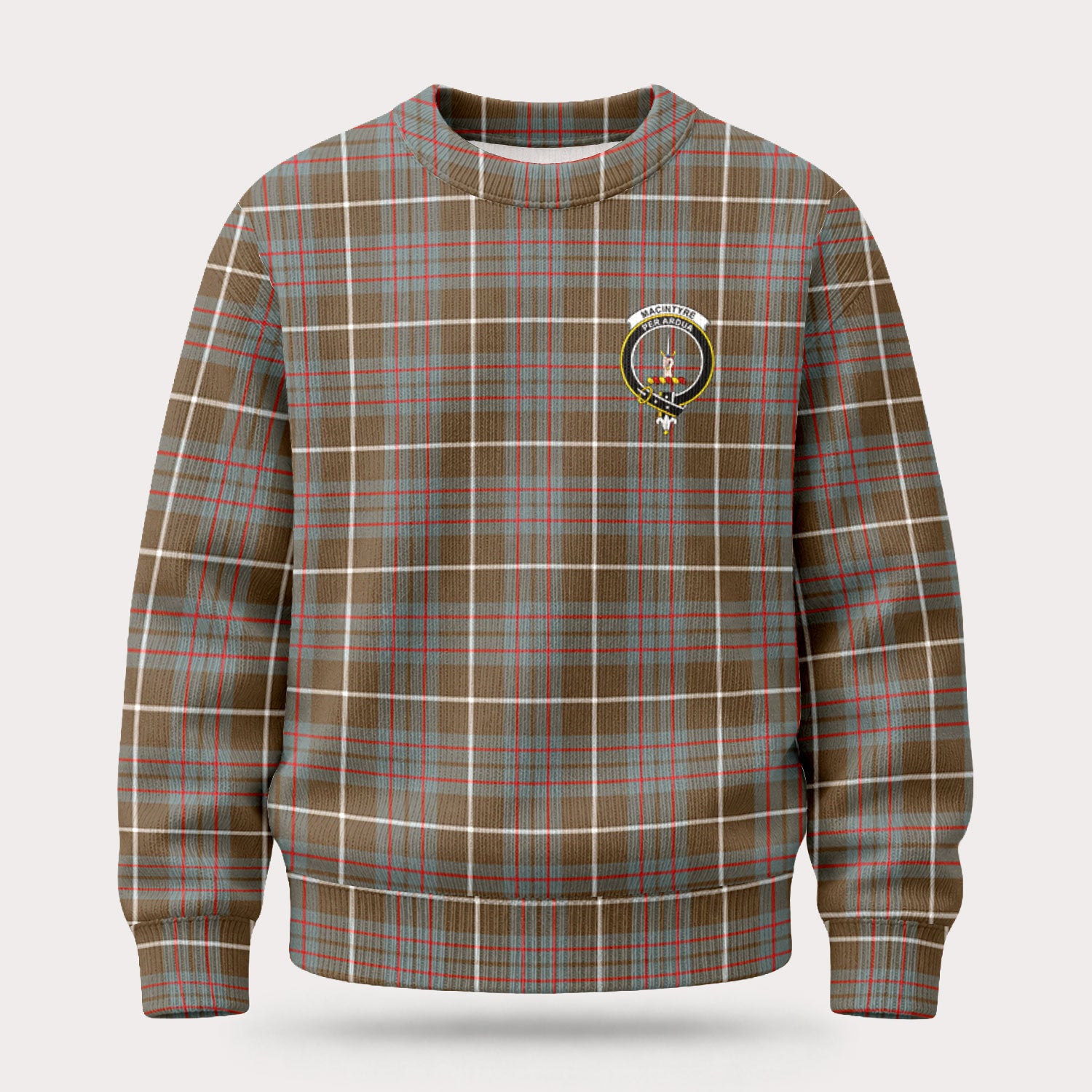 MacIntyre Hunting Weathered Tartan Crest Sweater