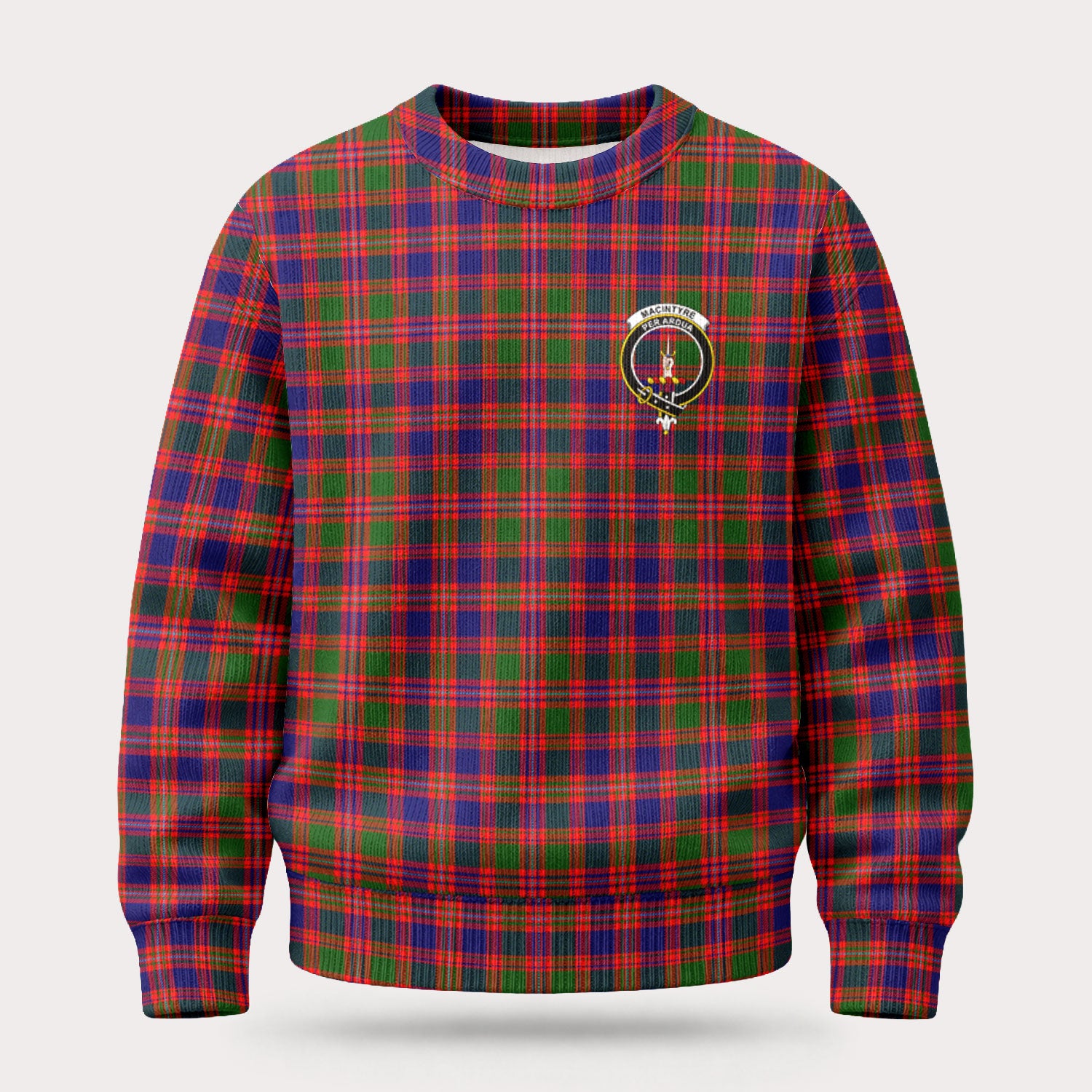 MacIntyre Modern Tartan Crest Sweater