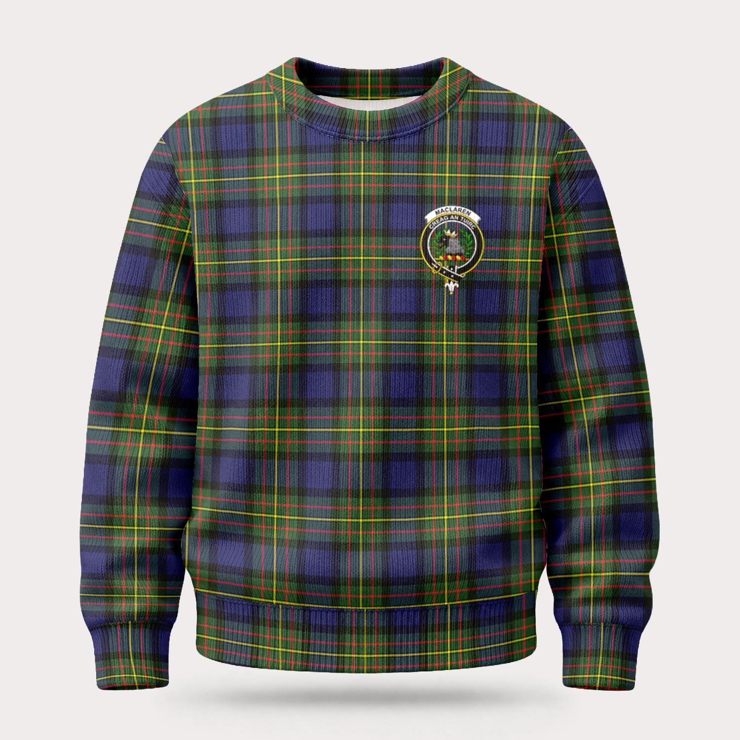 MacLaren Modern Tartan Crest Sweater