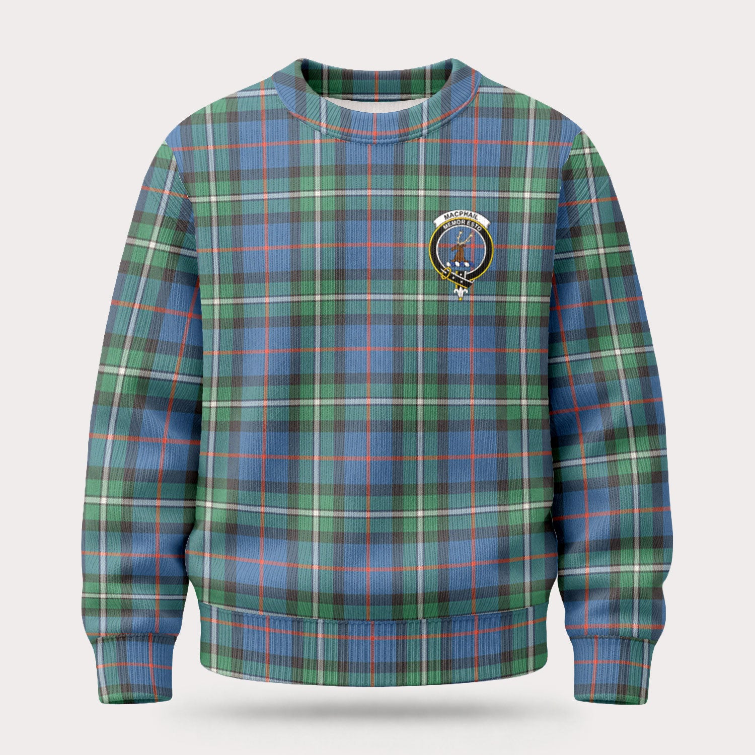 MacPhail Hunting Ancient Tartan Crest Sweater