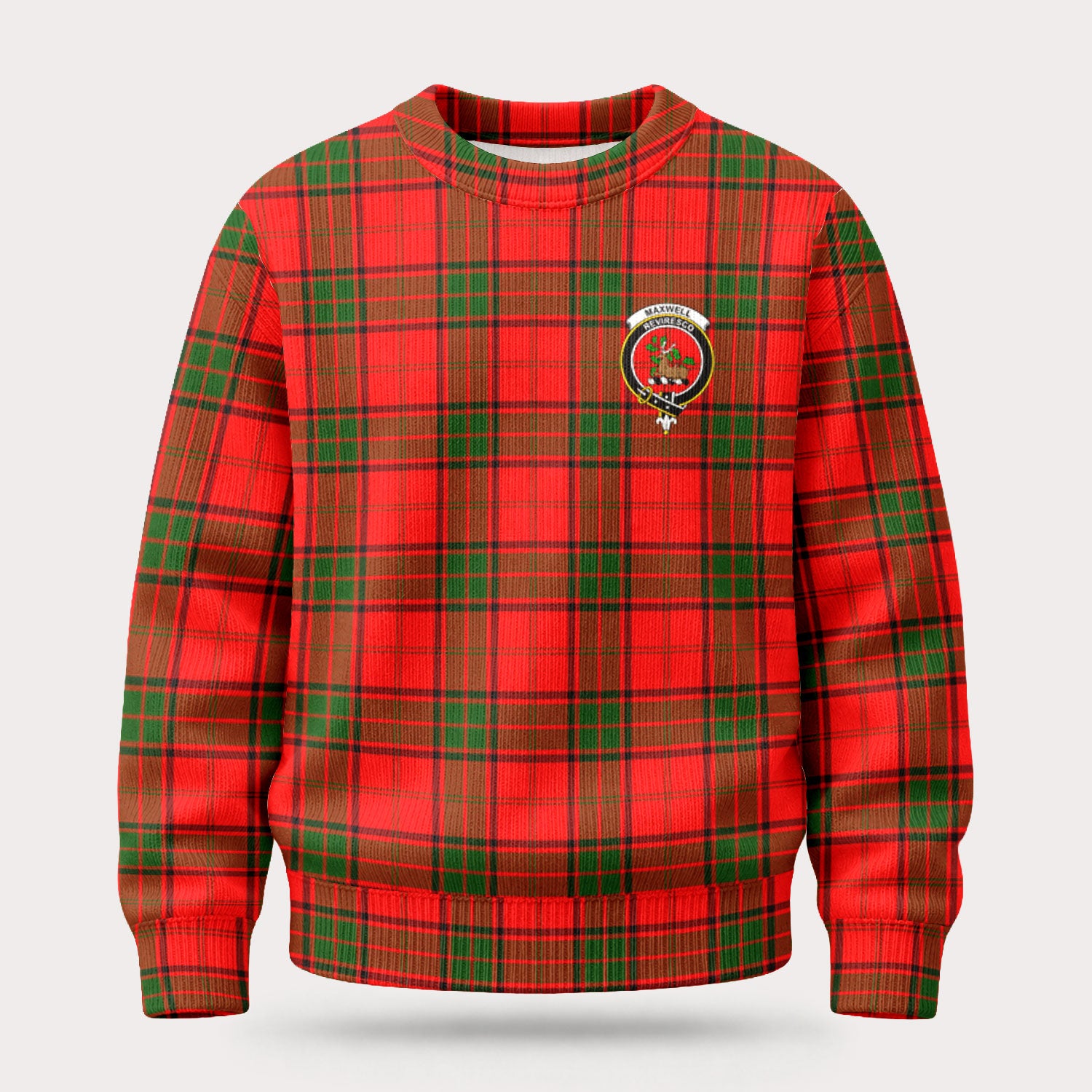 Maxwell Modern Tartan Crest Sweater
