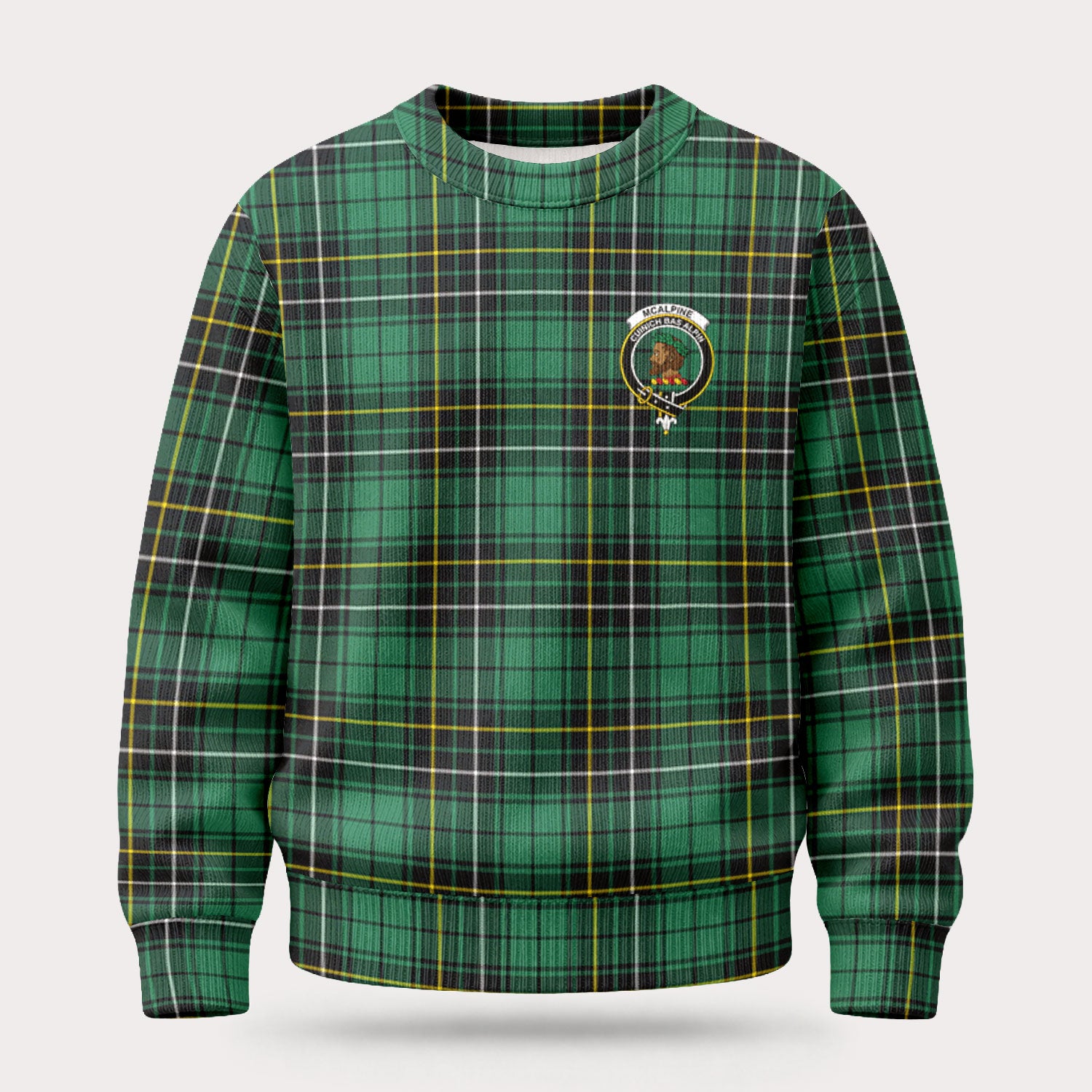 McAlpine Ancient Tartan Crest Sweater