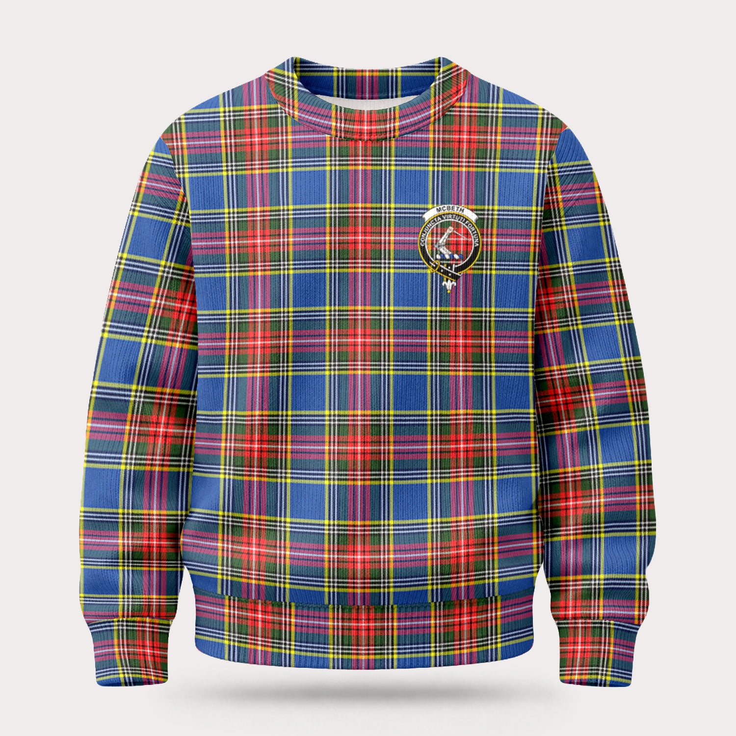 McBeth Modern Tartan Crest Sweater