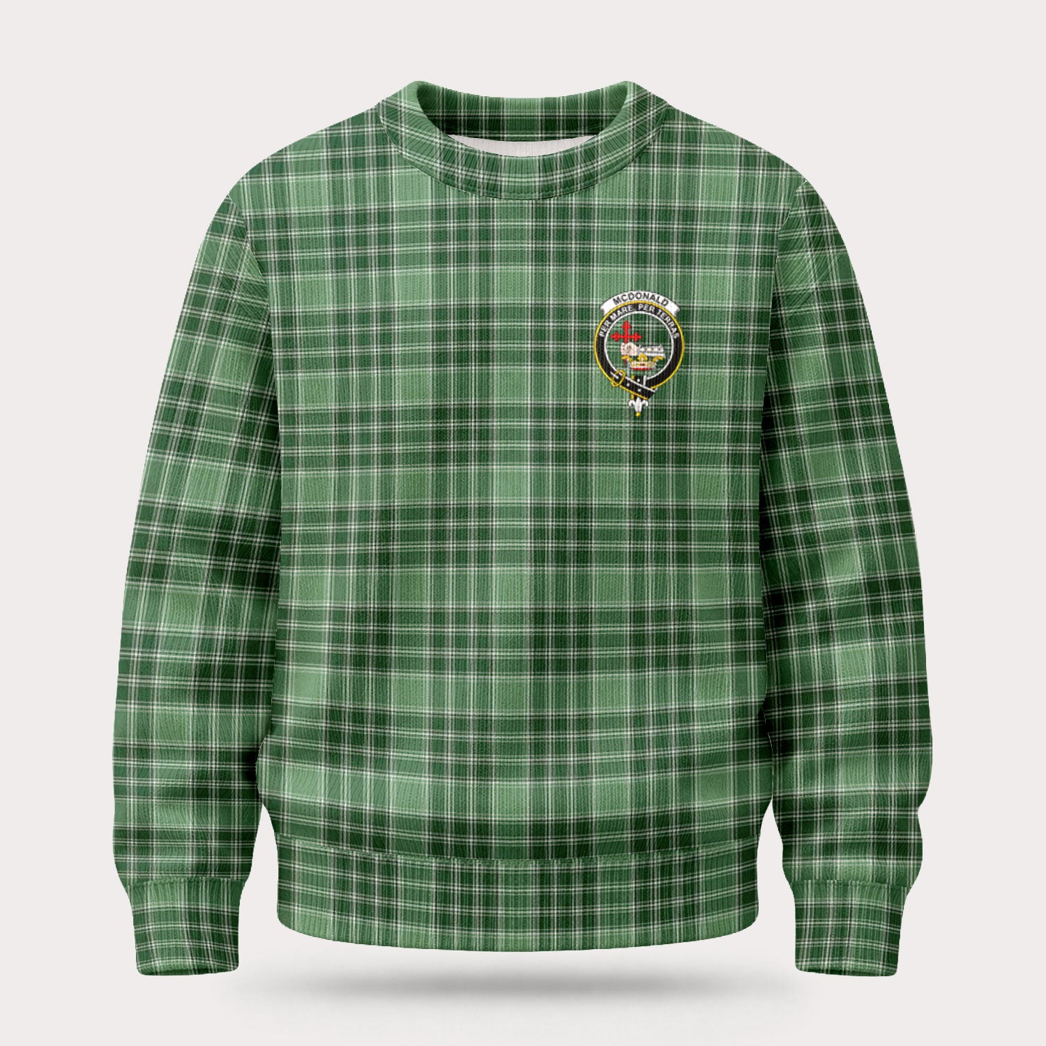 McDonald Lord of the Isles Hunting Tartan Crest Sweater