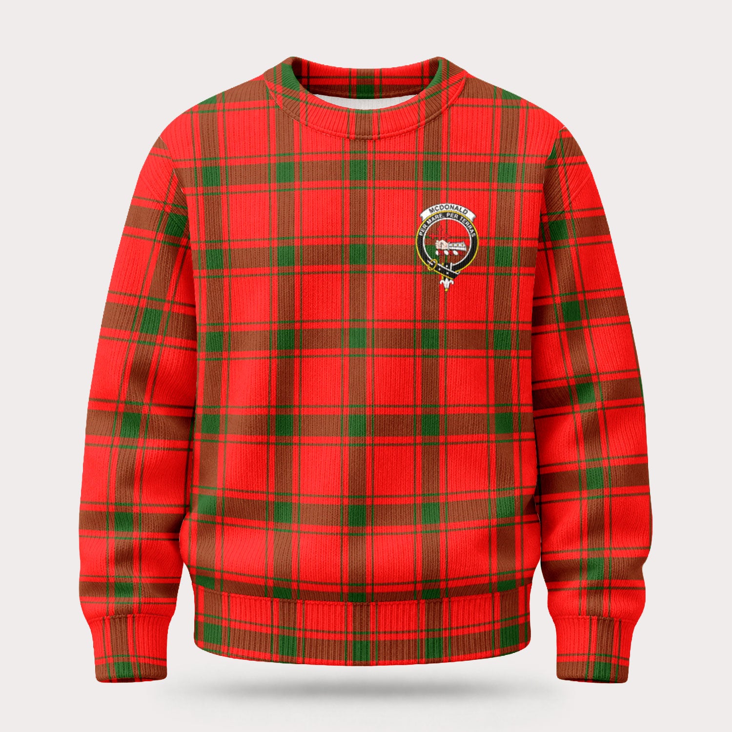 McDonald of Sleat Tartan Crest Sweater