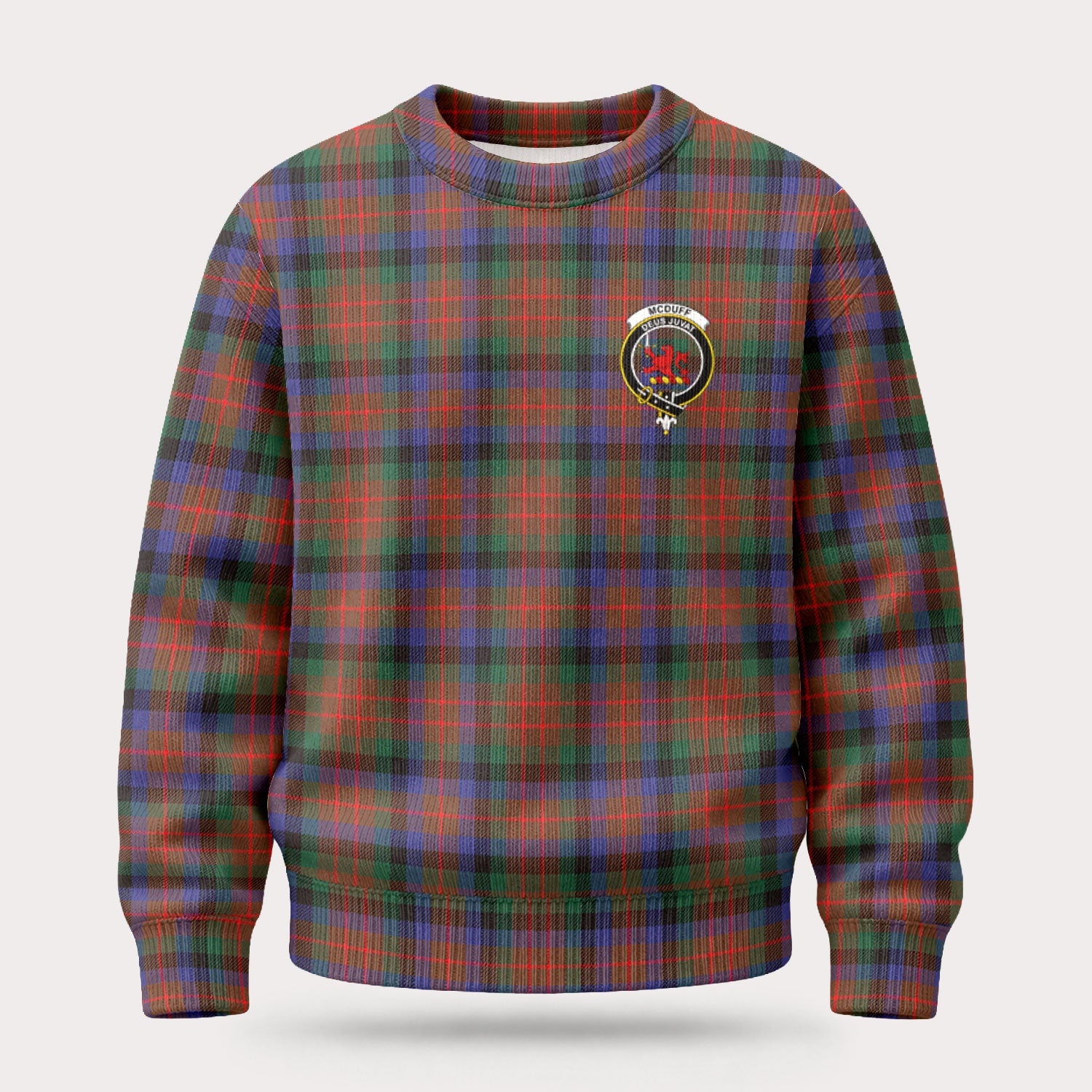 McDuff Hunting Modern Tartan Crest Sweater