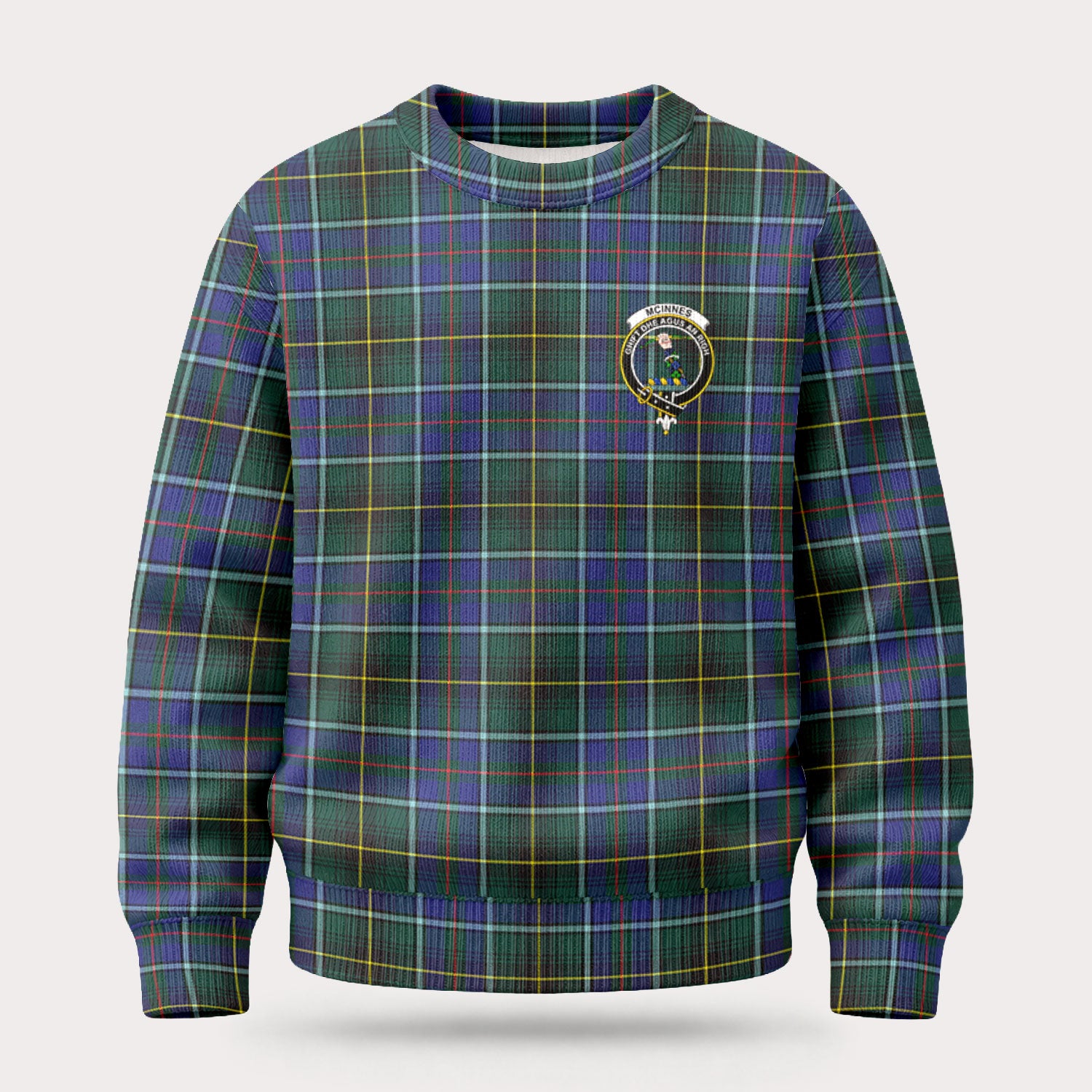 McInnes Modern Tartan Crest Sweater