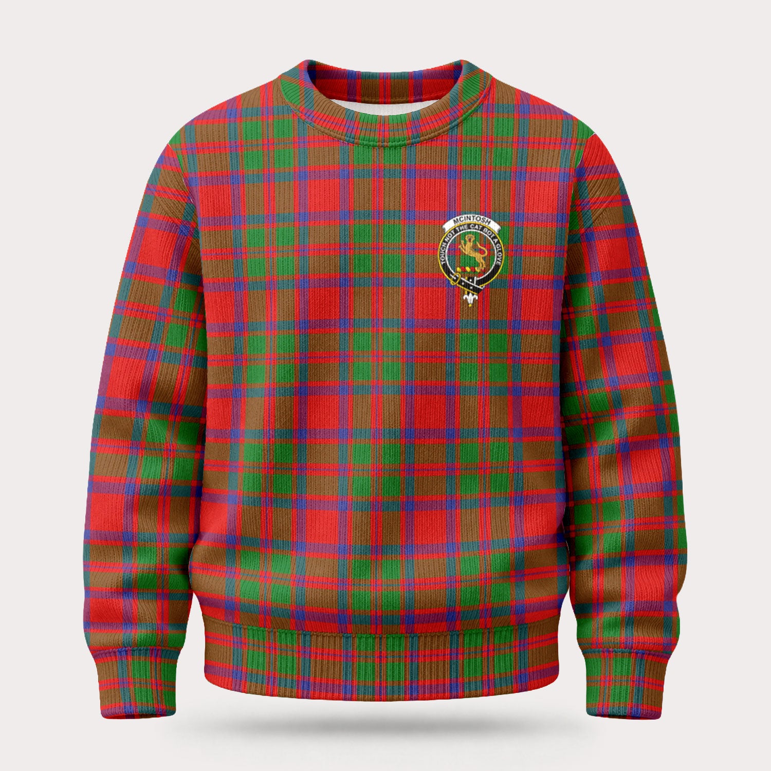 McIntosh Modern Tartan Crest Sweater