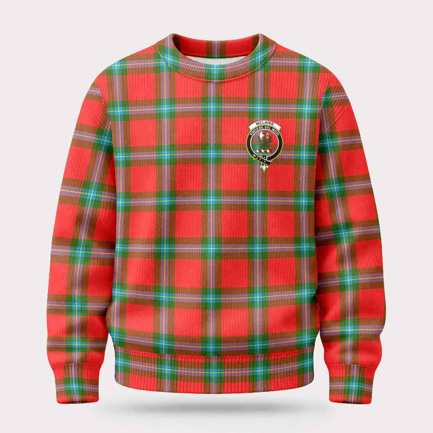 McLaine of Loch Buie Tartan Crest Sweater
