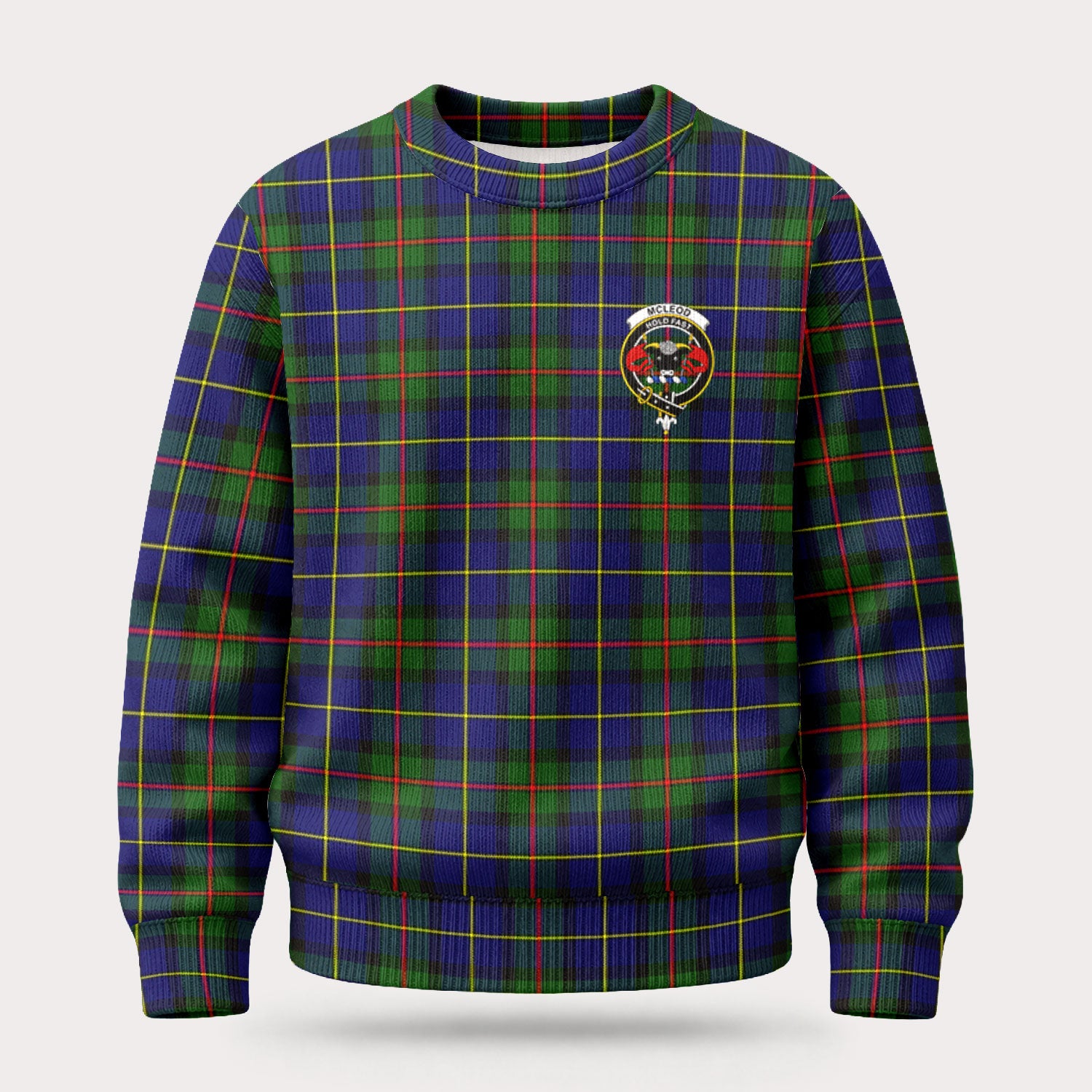 McLeod of Harris Modern Tartan Crest Sweater