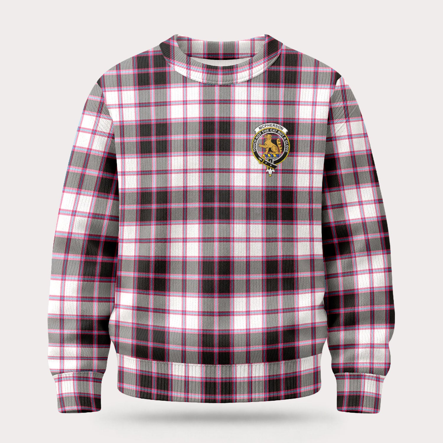 McPherson Hunting Modern Tartan Crest Sweater