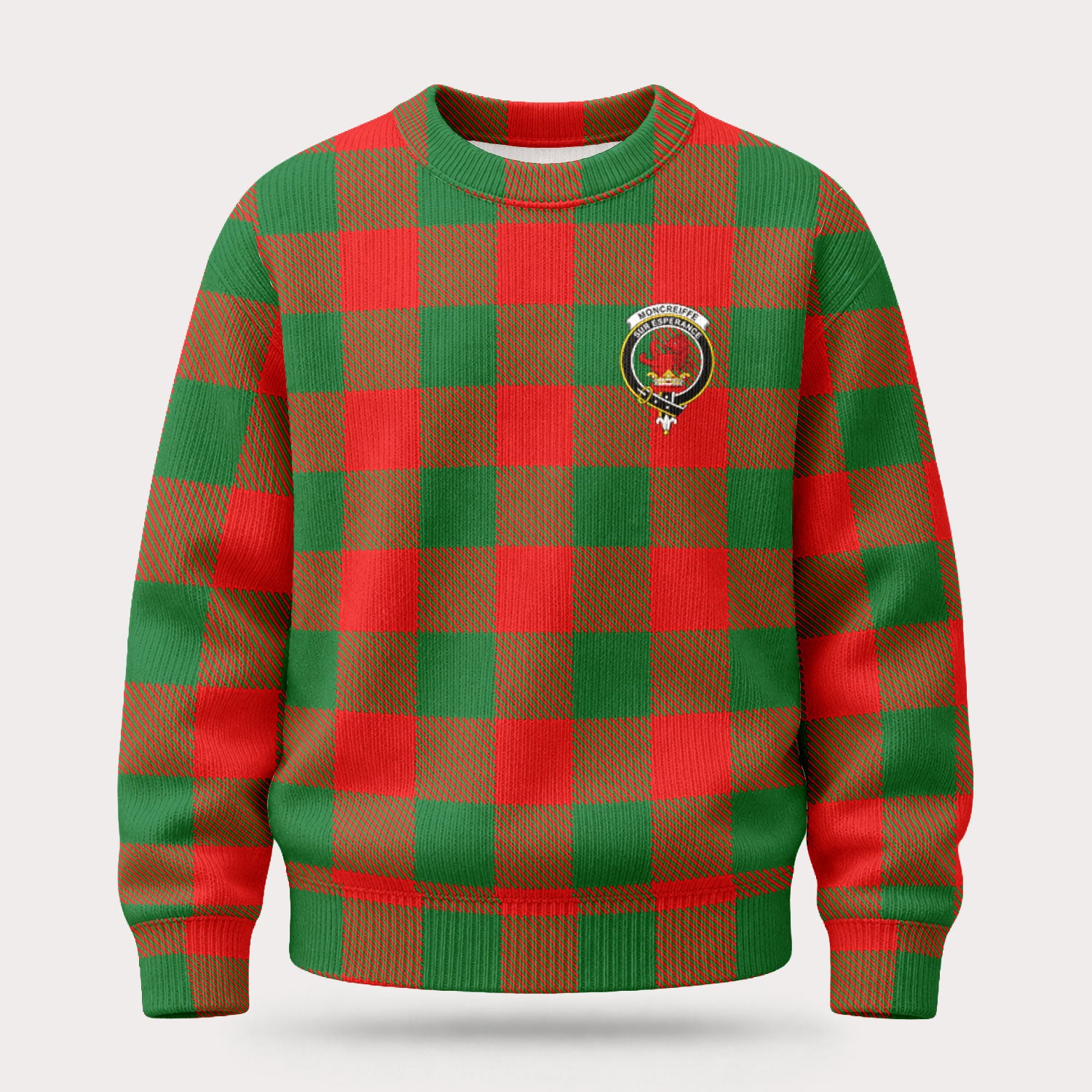 Moncreiffe (or Moncreiff) Tartan Crest Sweater