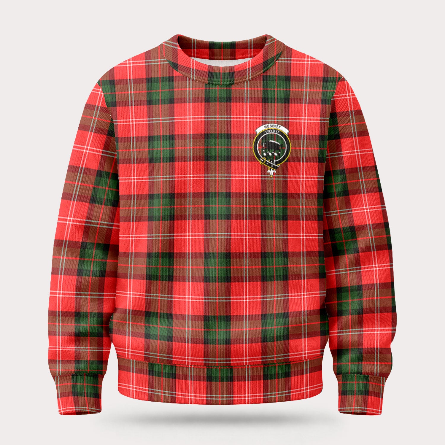 Nesbitt Modern Tartan Crest Sweater