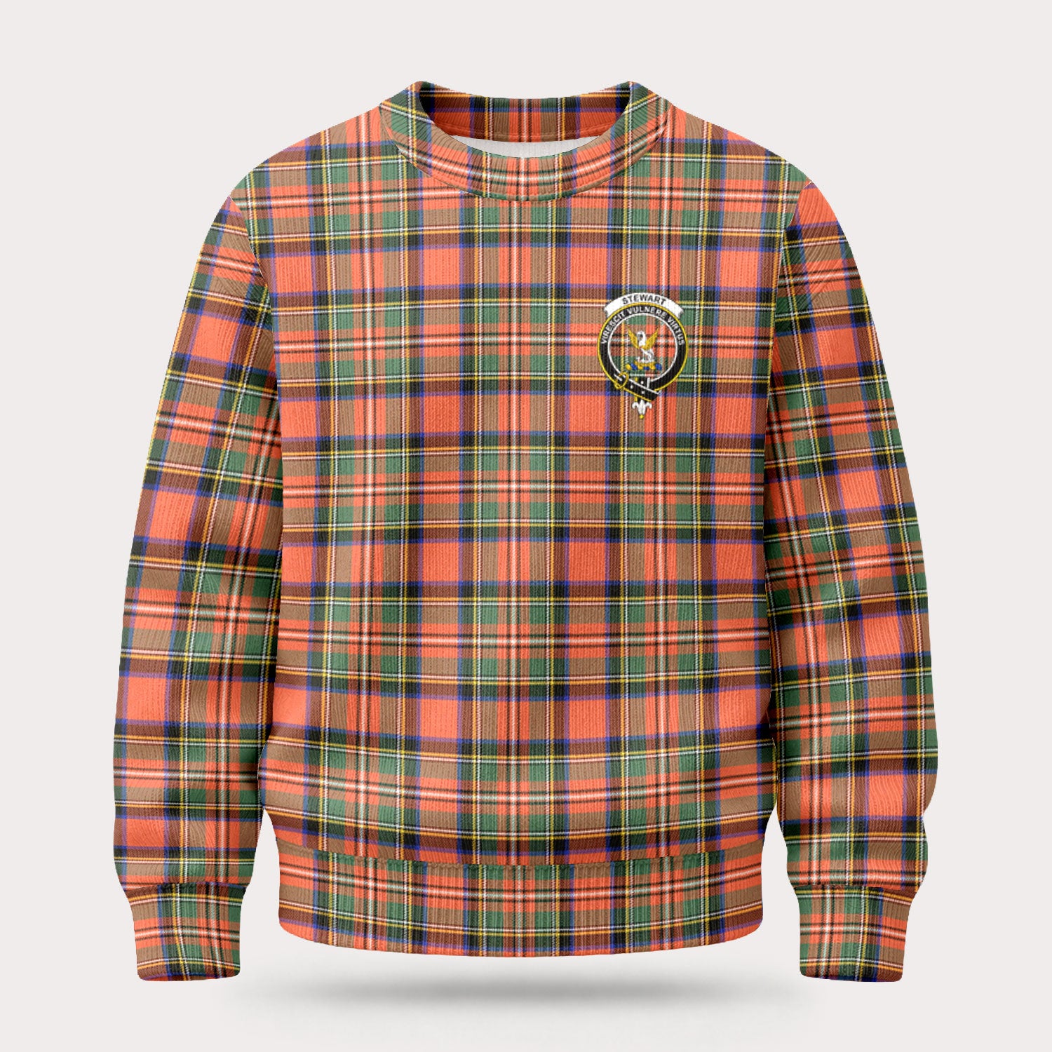 Stewart Royal Ancient Tartan Crest Sweater