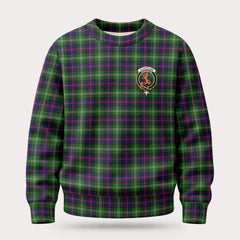 Sutherland Modern Tartan Crest Sweater