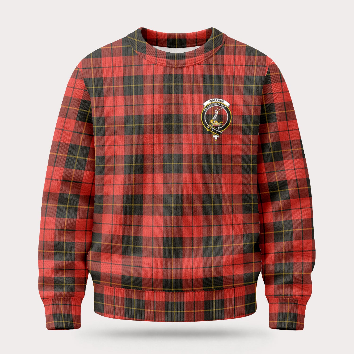 Wallace Weathered Tartan Crest Sweater
