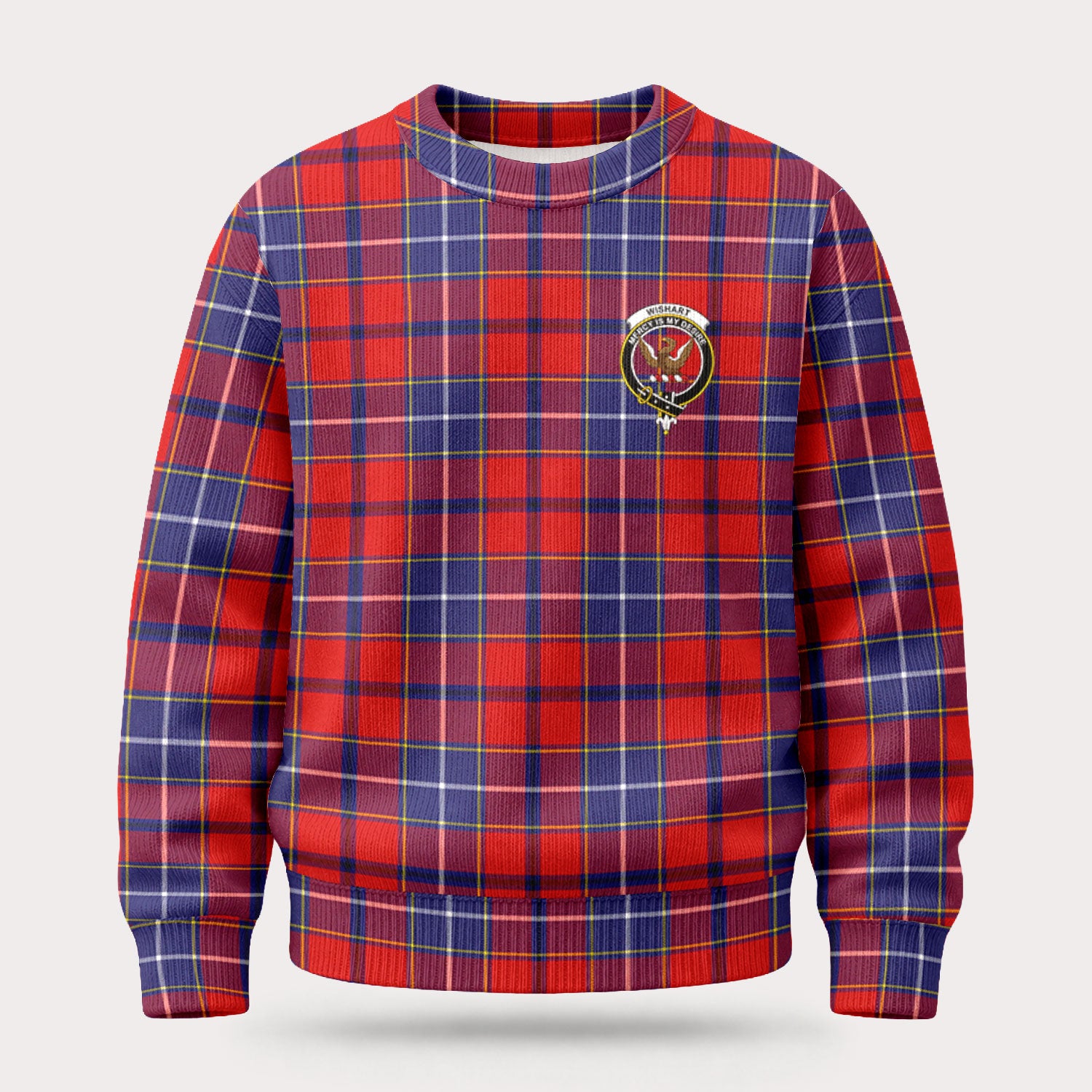 Wishart Dress Tartan Crest Sweater