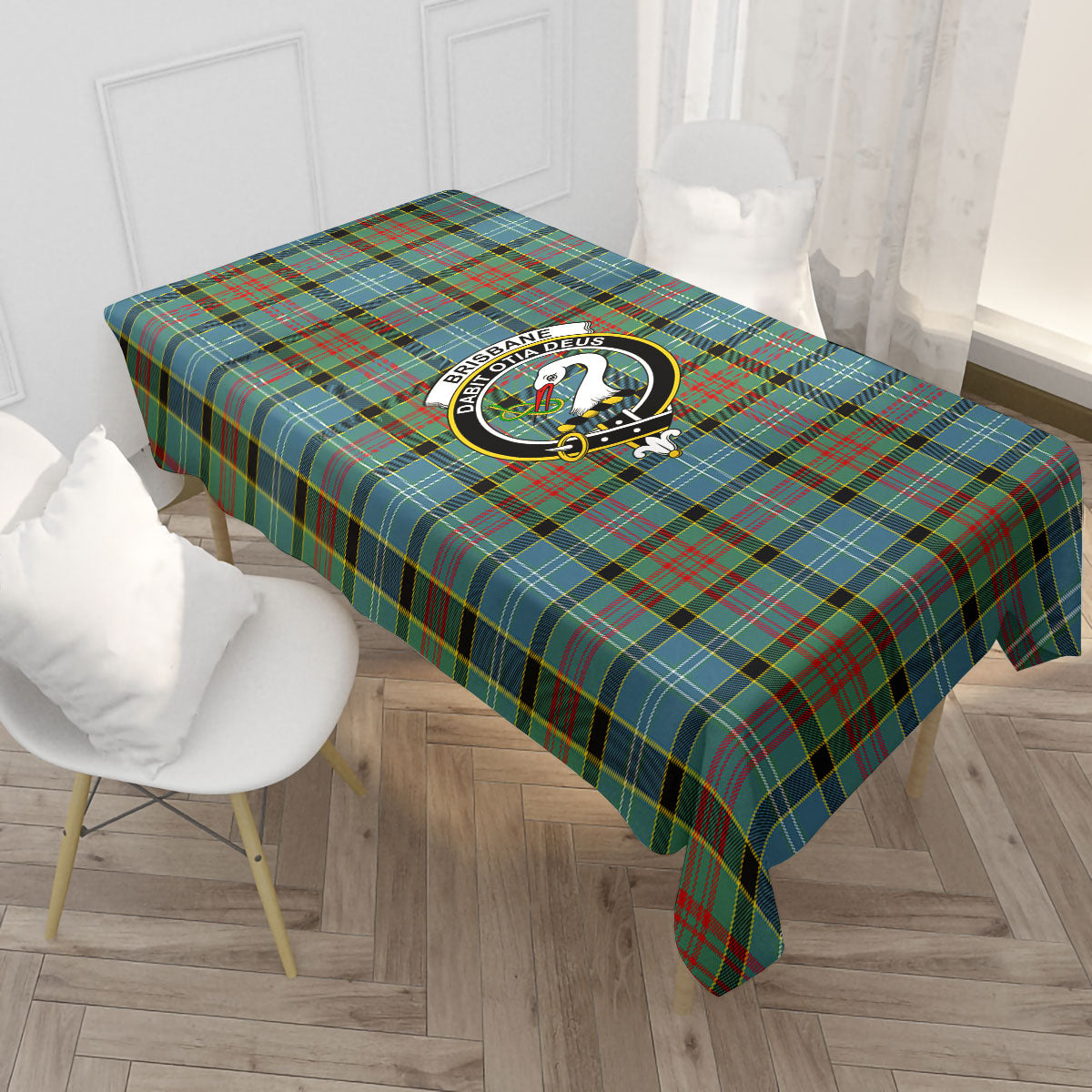 Brisbane Tartan Crest Tablecloth