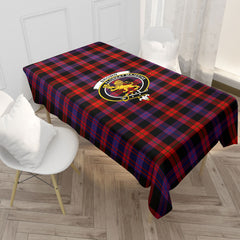 Brown Modern Tartan Crest Tablecloth