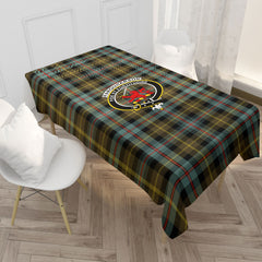 Farquharson Weathered Tartan Crest Tablecloth