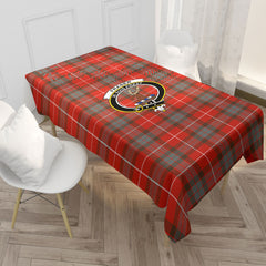 Fraser (of Lovat) Weathered Tartan Crest Tablecloth