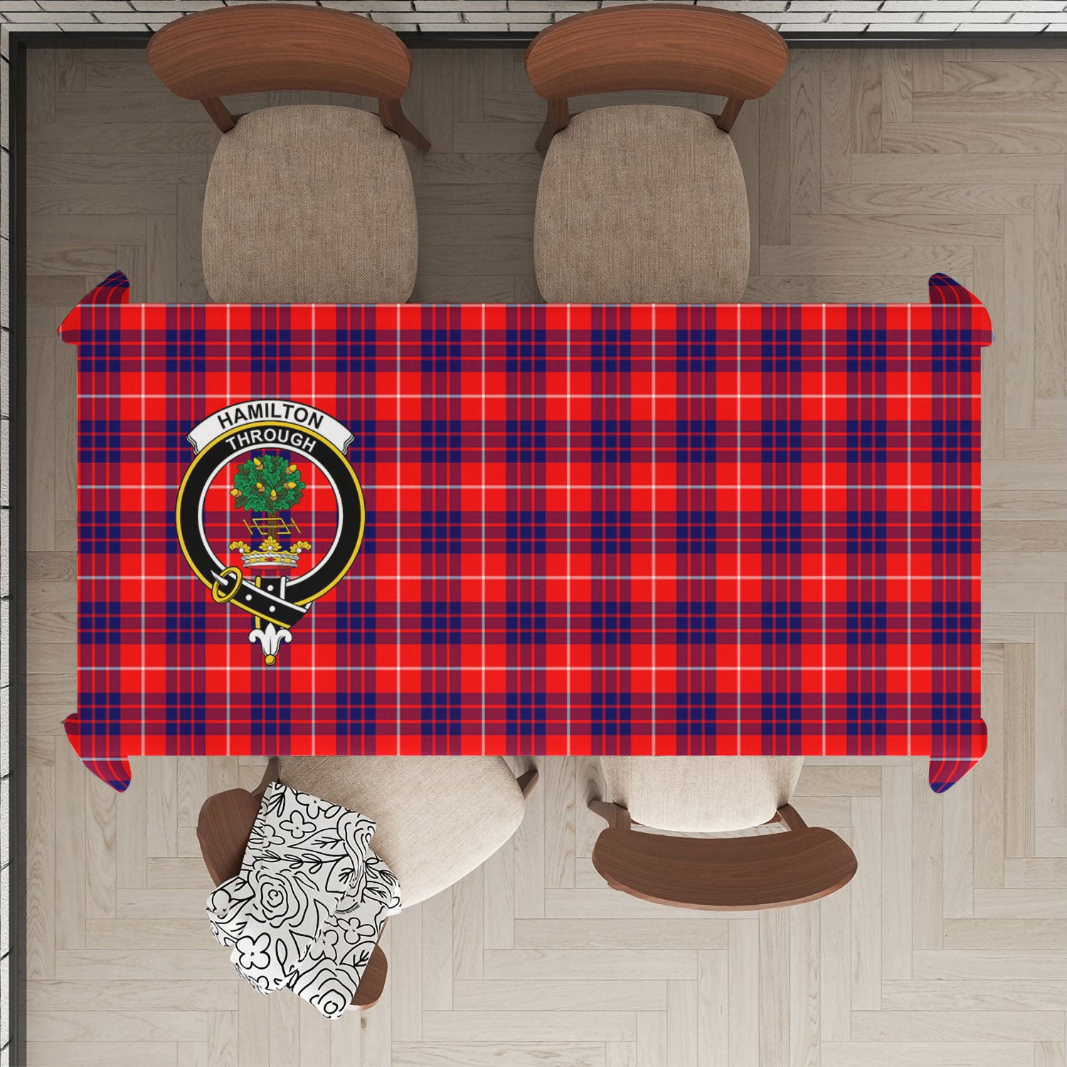 Hamilton Tartan Crest Tablecloth - Rodney