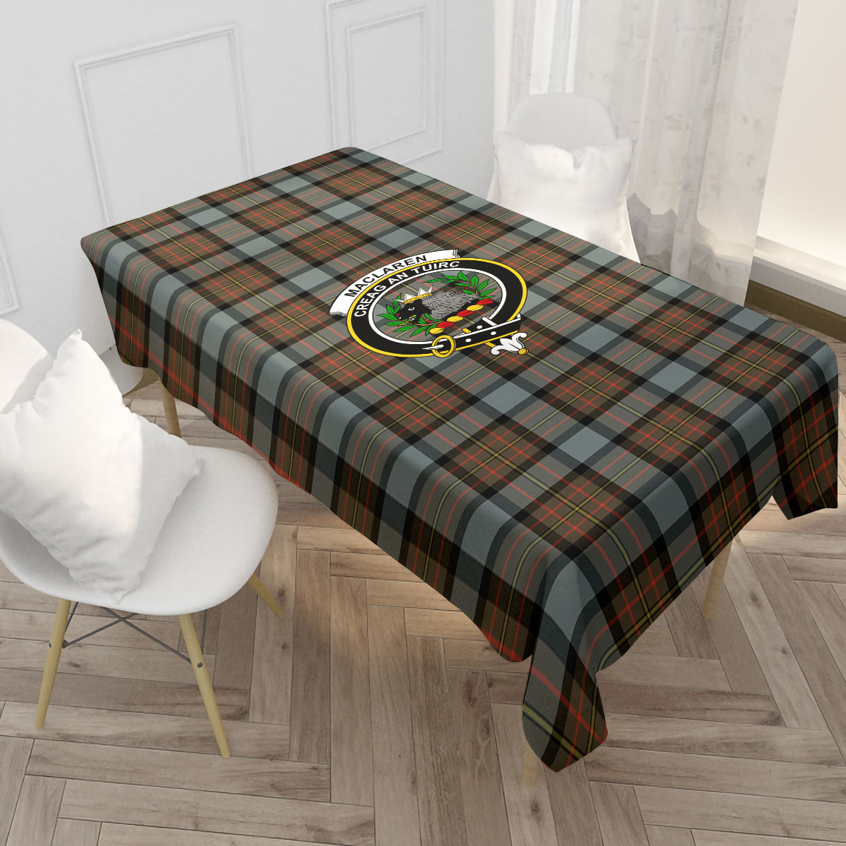 MacLaren Weathered Tartan Crest Tablecloth