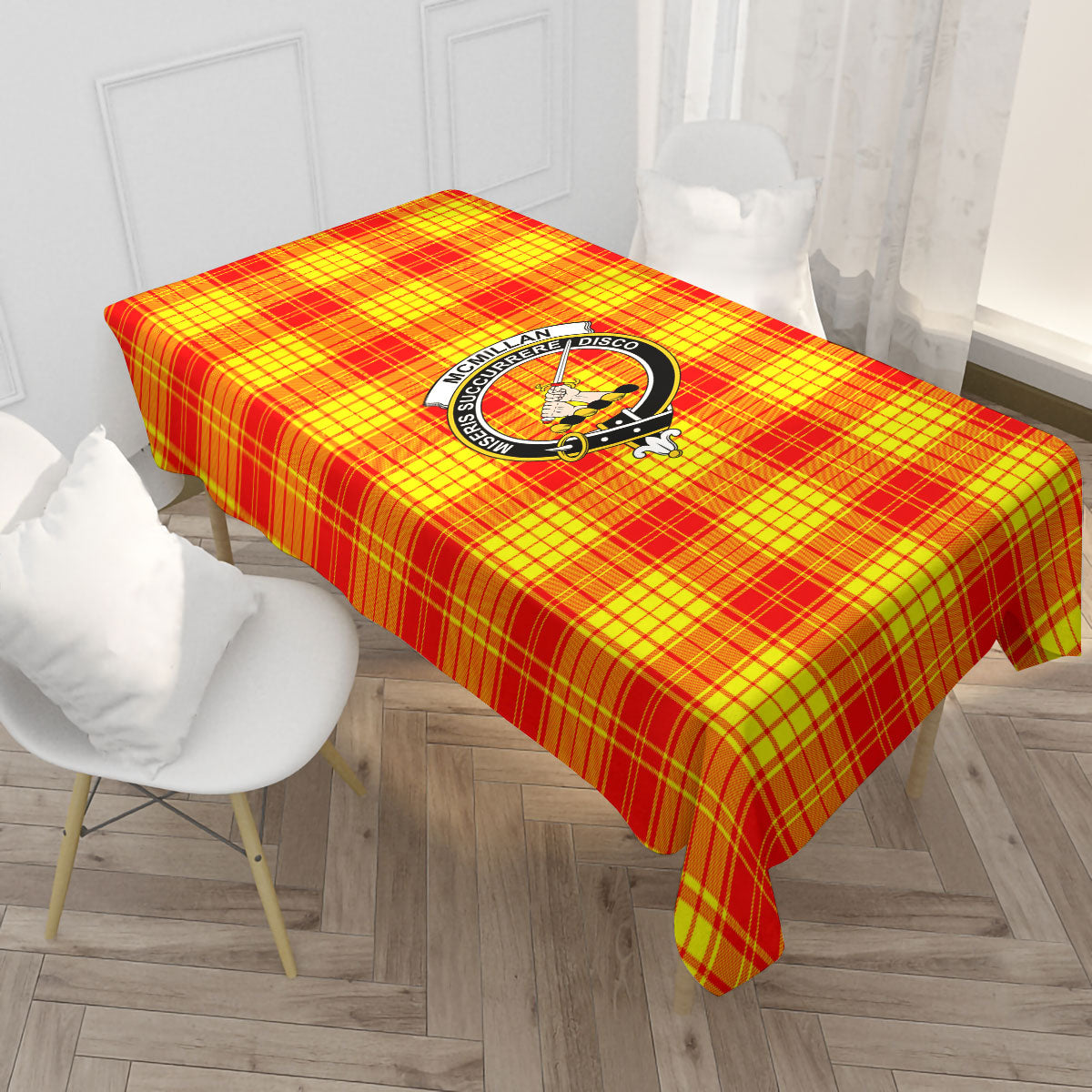 McMillan Clan Tartan Crest Tablecloth