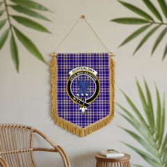 Ochterlony Tartan Crest Wall Hanging Banner - Wood Pole