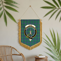 Shaw Ancient Tartan Crest Wall Hanging Banner - Wood Pole