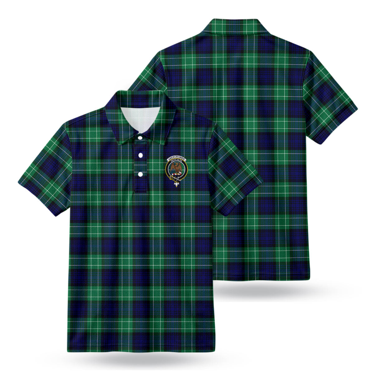 Abercrombie Tartan Crest Birdseye Mesh Polo Shirt