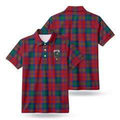 Byres Tartan Crest Birdseye Mesh Polo Shirt