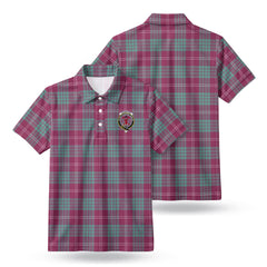 Crawford Ancient Tartan Crest Birdseye Mesh Polo Shirt