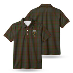 Gray Tartan Crest Birdseye Mesh Polo Shirt