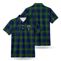 Johnston of Caskieben Tartan Crest Birdseye Mesh Polo Shirt