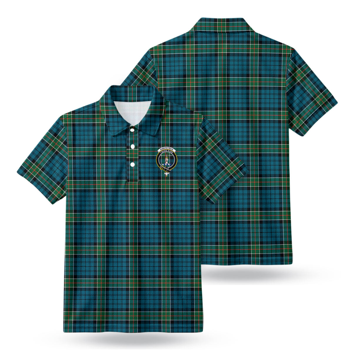 Kirkpatrick Ancient Tartan Crest Birdseye Mesh Polo Shirt