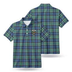 Leslie Hunting Ancient Tartan Crest Birdseye Mesh Polo Shirt