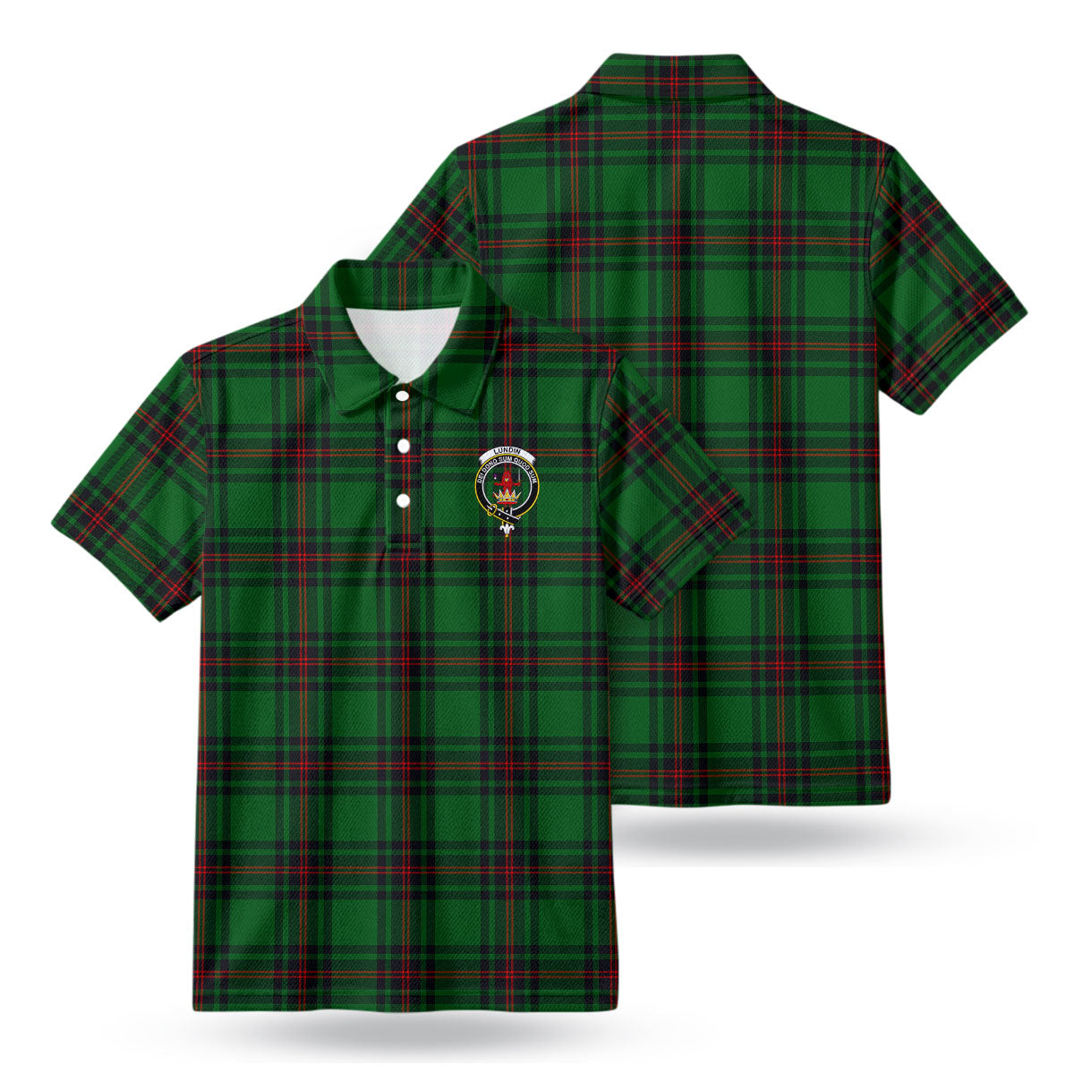 Lundin Tartan Crest Birdseye Mesh Polo Shirt