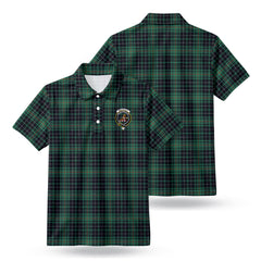 MacAuley Hunting Ancient Tartan Crest Birdseye Mesh Polo Shirt