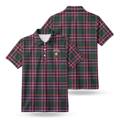 MacFarlane Hunting Modern Tartan Crest Birdseye Mesh Polo Shirt